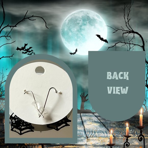 4/$20 Fun Dangle Black Spider Web Earrings  ~ NEW - Picture 2 of 2